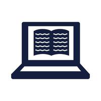 laptop computer silhouette style icon vector