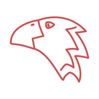 icono de estilo de línea calva de águila vector