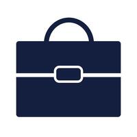 portfolio briefcase silhouette style icon vector