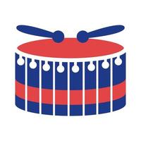 drum instrument silhouette style icon vector