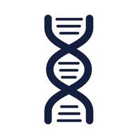 estilo de silueta de estructura de molécula de adn vector