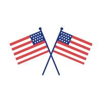 united states of america flags silhouette style vector