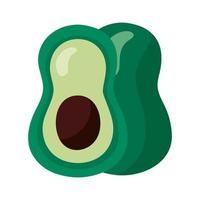 fresh avocado vegetable detaild style icon vector