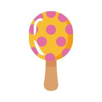 delicious ice cream in stick with points flat style vector