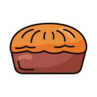 sweet pie line and fill style icon vector