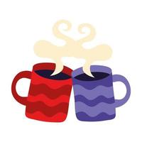 coffee cups drink isolated icons vector