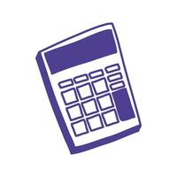 calculator math device isolated icon vector