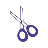 scissors school accessory isolated icon vector