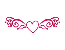 happy valentines day heart with frame lines vector