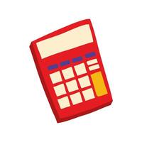 calculator math device isolated icon vector