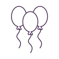 balloons helium floating isolated icon vector