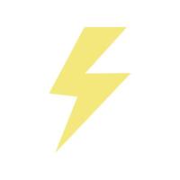thunder ray power isolated icon vector