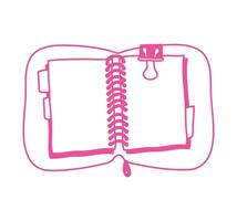 notebook school supply isolated icon vector