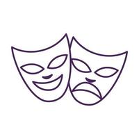 Mardi Gras teatro caras celebración máscaras vector
