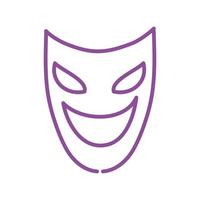 mardi gras theater mask icon vector