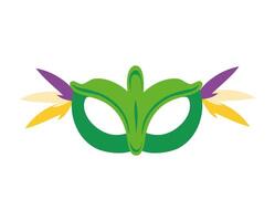 mardi gras celebration mask with feathers vector