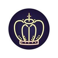 king crown royal isolated icon vector