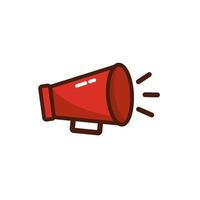 megaphone sound device isolated icon vector
