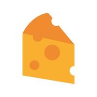 Icono aislado de deliciosa porción de queso vector