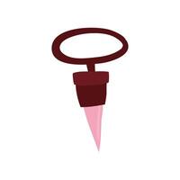 wine corkscrew tool isolated icon vector