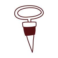 wine corkscrew tool isolated icon vector