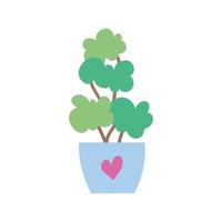 houseplant in ceramic pot icon vector