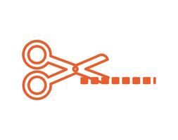 scissors cutting lines isolated icon vector