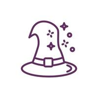 witch hat magic sorcery icon vector