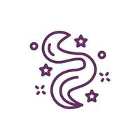 hair with stars magic sorcery icon vector