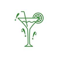 fresh tropical cocktail isolated icon vector