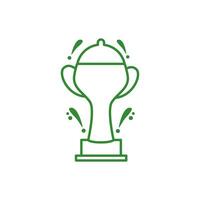 trophy cup award isolated icon vector