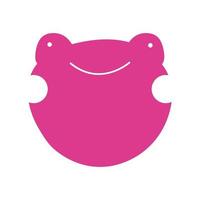 cute little frog character icon vector