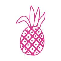 sweet pineapple fruit isolated icon vector