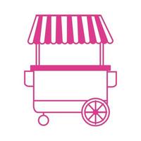 kiosk shop market isolated icon vector
