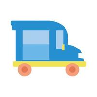 shopping car van isolated icon vector