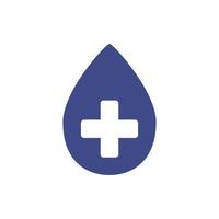 drop blood medical flat icon vector