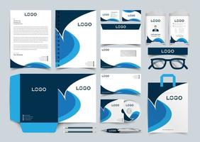 Corporate Identity Set. Stationery Template Design Kit. Branding Template Editable Brand Identity pack with abstract halftone effect background for Business Company and Finance Vector