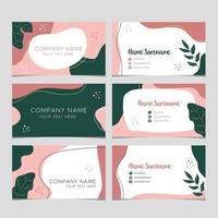 Floral Name Card Template vector