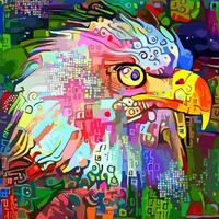 Impressionist Eagle Portrait Painting