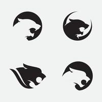 Panther logo vector on a white background