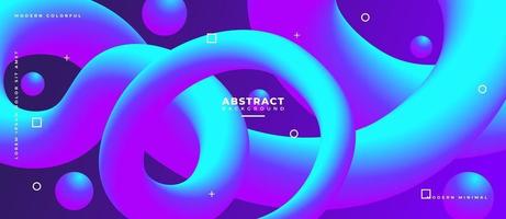 Blue and Magenta 3D Fluid Wave Shape Abstract Liquid Background. vector