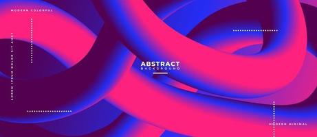 3D Magenta and Blue Fluid Wave Shape Abstract Liquid Background. vector