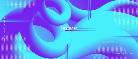 3D Duotone Blue and Fluid Wave Shape Abstract Liquid Background. vector