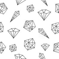 Seamless pattern vector crystal geometric