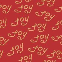 seamless pattern joy christmas calligraphy vector