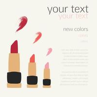 Lipstick Swatches Flat Vector Templates Design