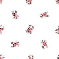 Seamless pattern with spiders Halloween background vector