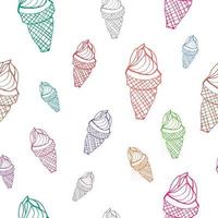 Seamless pattern Ice cream vector