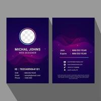 Abstract id card design template vector