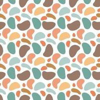 Vector illustration of seamless pattern of minimalist camouflage ornament drawn with earthy natural colors
